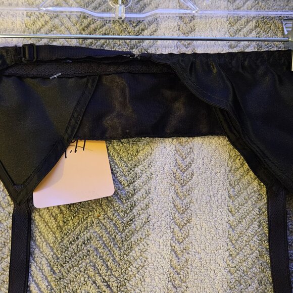 NEW LARGE BLACK PVC 28" TIGHT LACING BABYLON CORSET - Picture 7 of 15